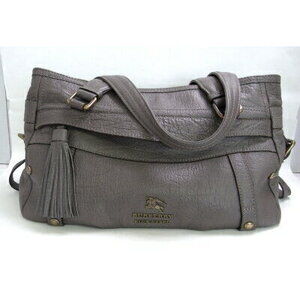 Burberry Blue Label Shoulder Bag leather tote bag grey